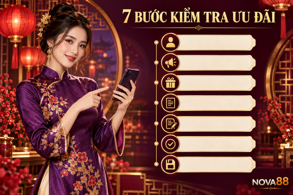 Các bước kiểm tra điều kiện thưởng nạp đầu Nova88
