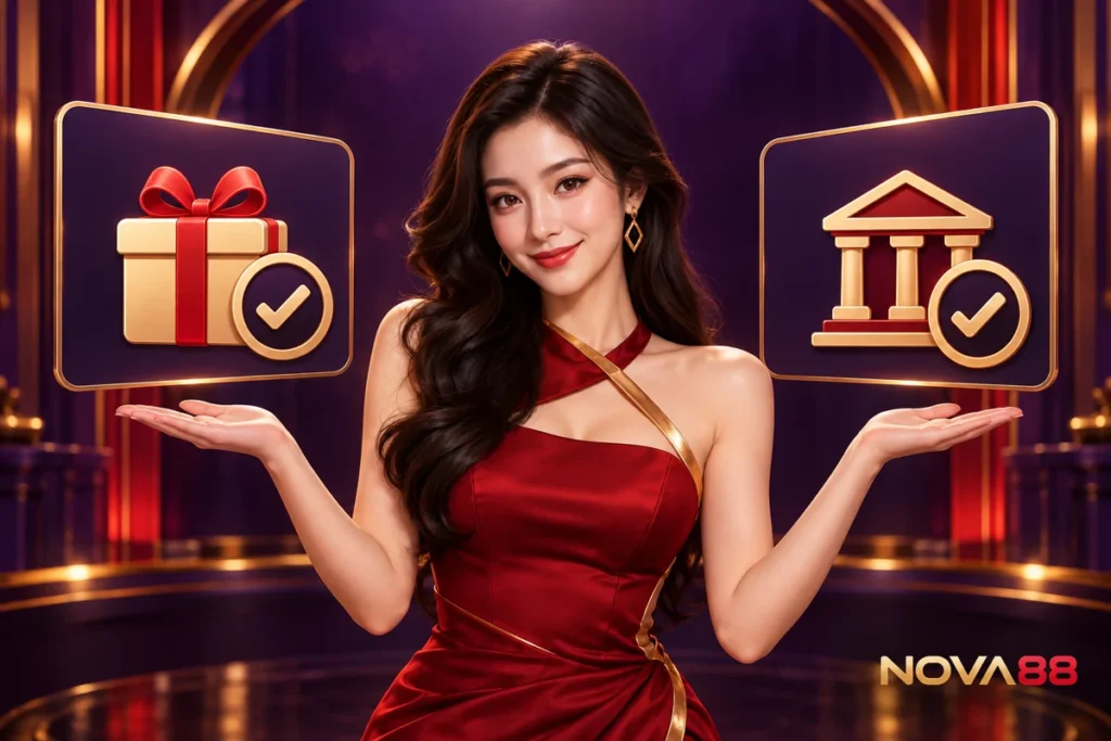Minh họa biểu tượng quà bị gạch bỏ cạnh thẻ thông tin, nhắc xác minh nội dung trước khi tin mức tặng.