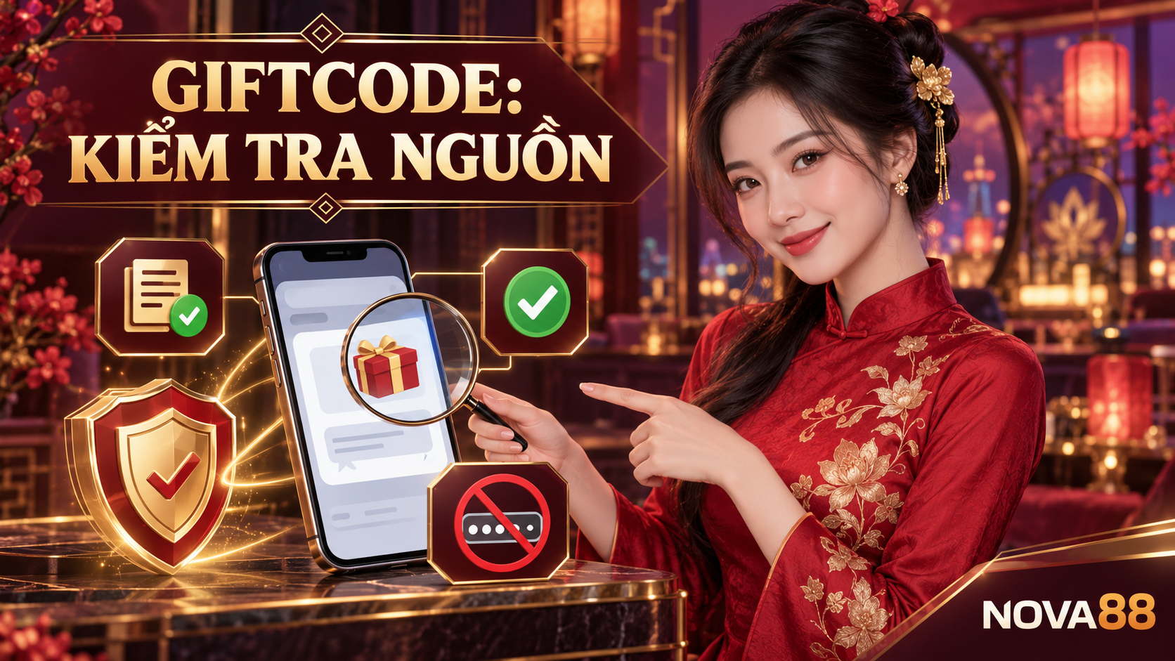 Kiểm tra nguồn giftcode Nova88 trước khi nhập mã