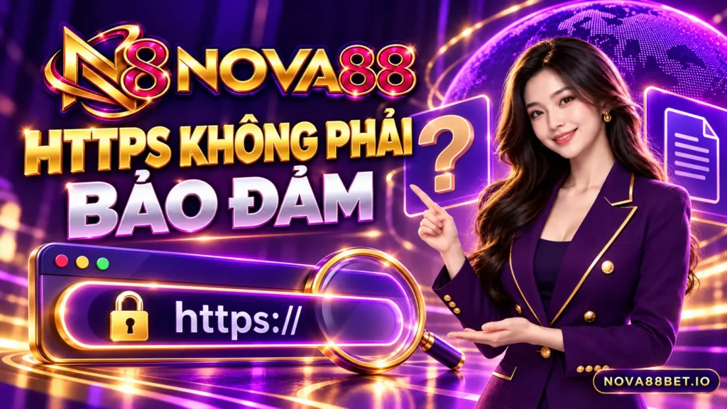 Nhân vật nữ minh họa giới hạn của HTTPS khi đánh giá website Nova88