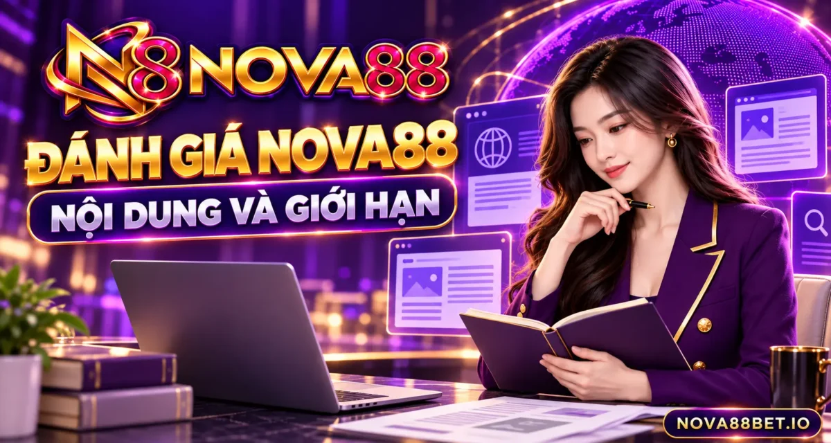 Nhân vật nữ minh họa đánh giá Nova88 trong phạm vi nội dung công khai
