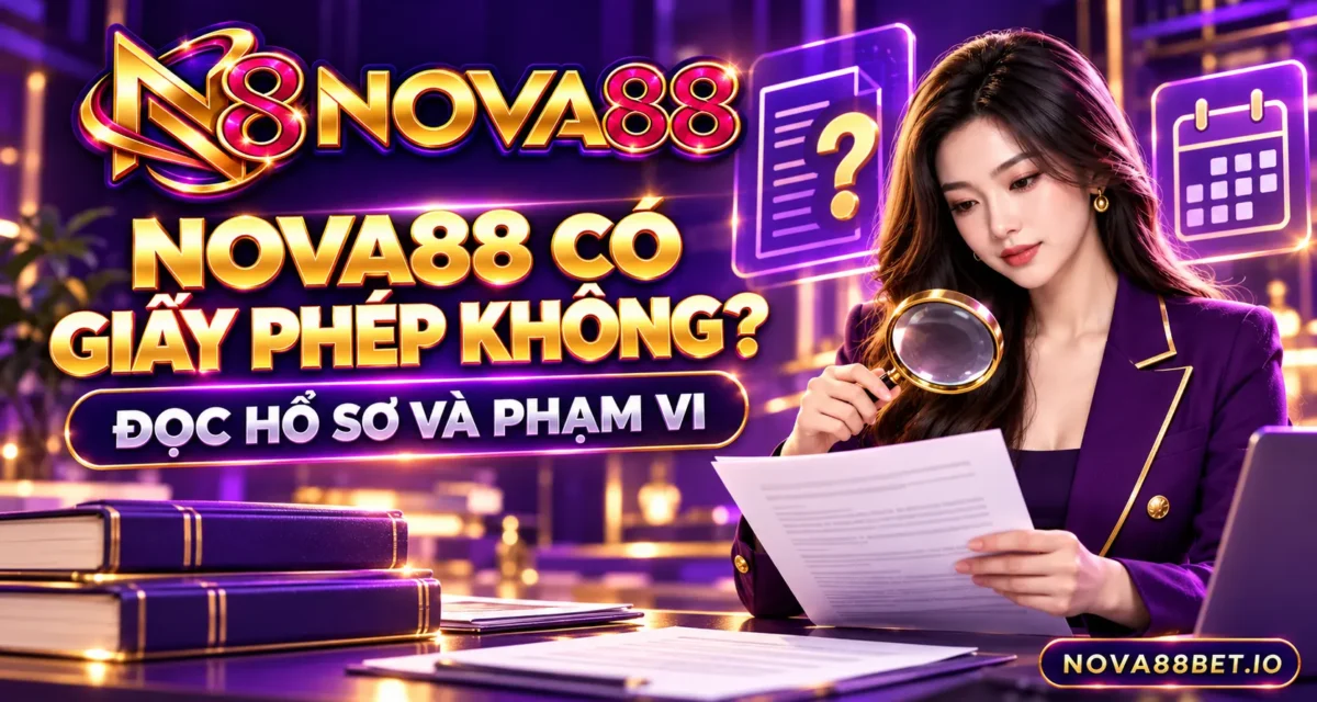 Nhân vật nữ minh họa kiểm chứng hồ sơ khi hỏi Nova88 có giấy phép không