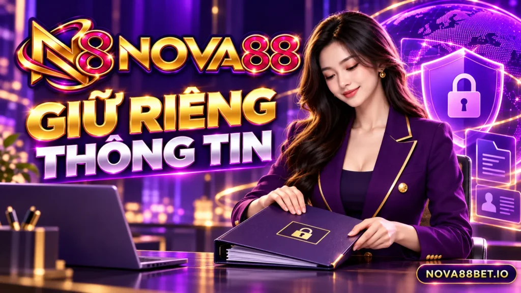 Nhân vật nữ minh họa giữ riêng thông tin cho nội dung Nova88