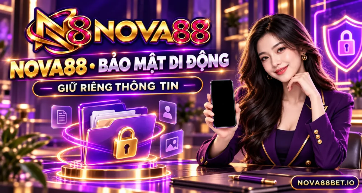 Nhân vật nữ minh họa nova88 • bảo mật di động trong nội dung bảo vệ thông tin Nova88