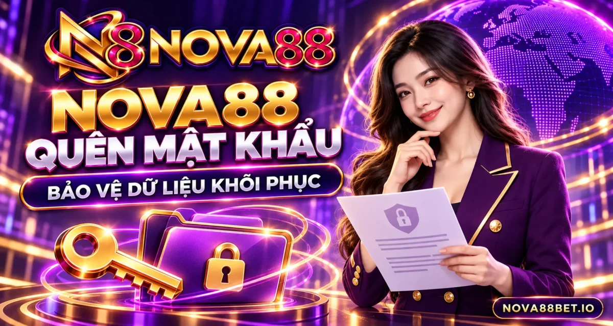 Nhân vật nữ minh họa nova88 quên mật khẩu cho bài bảo vệ tài khoản Nova88