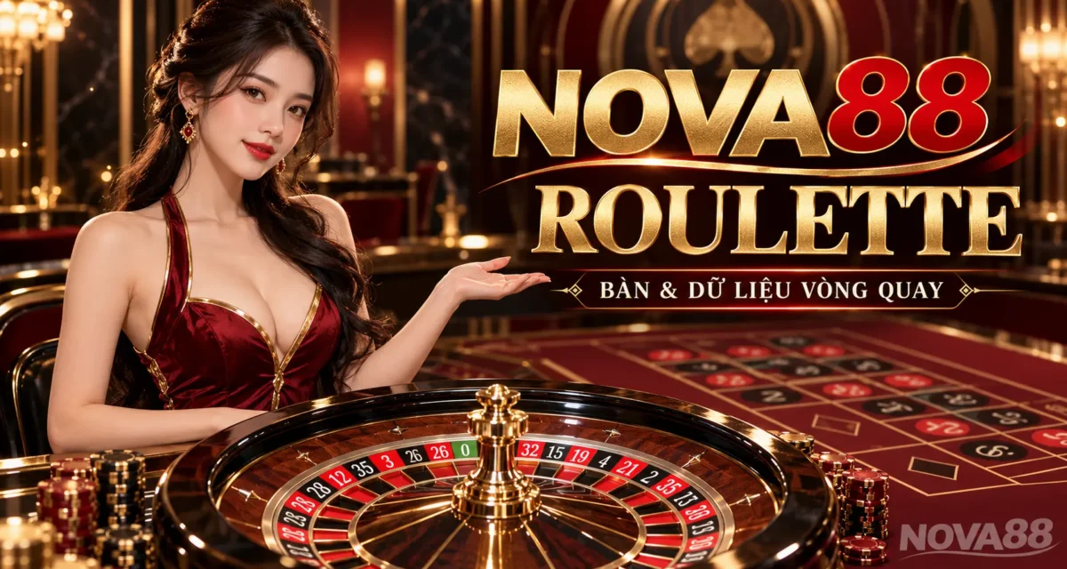 Nova88 roulette với nữ dealer và vòng quay roulette