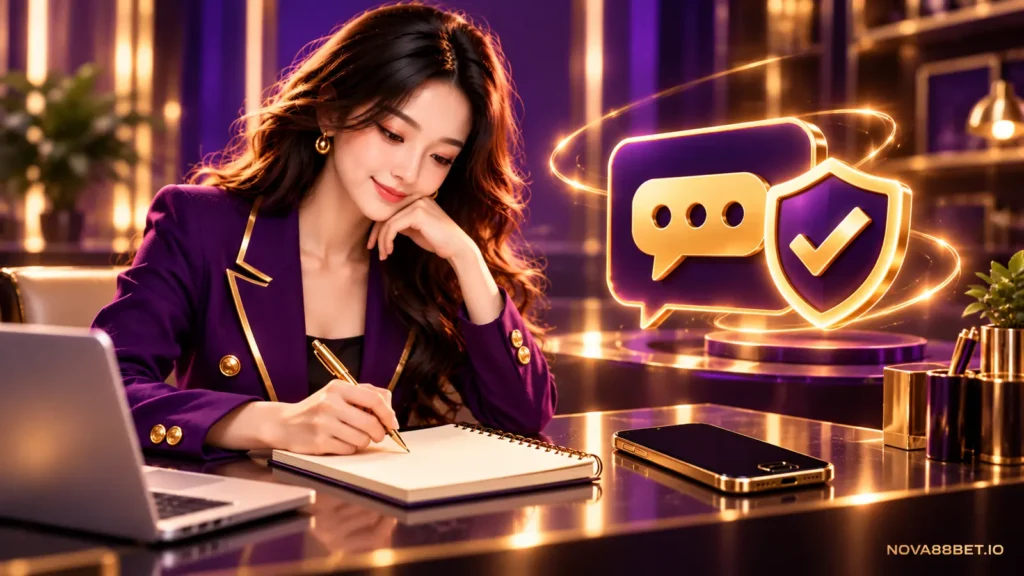 Minh họa chuẩn bị nội dung hỏi hỗ trợ Nova88 mà không để lộ thông tin riêng tư