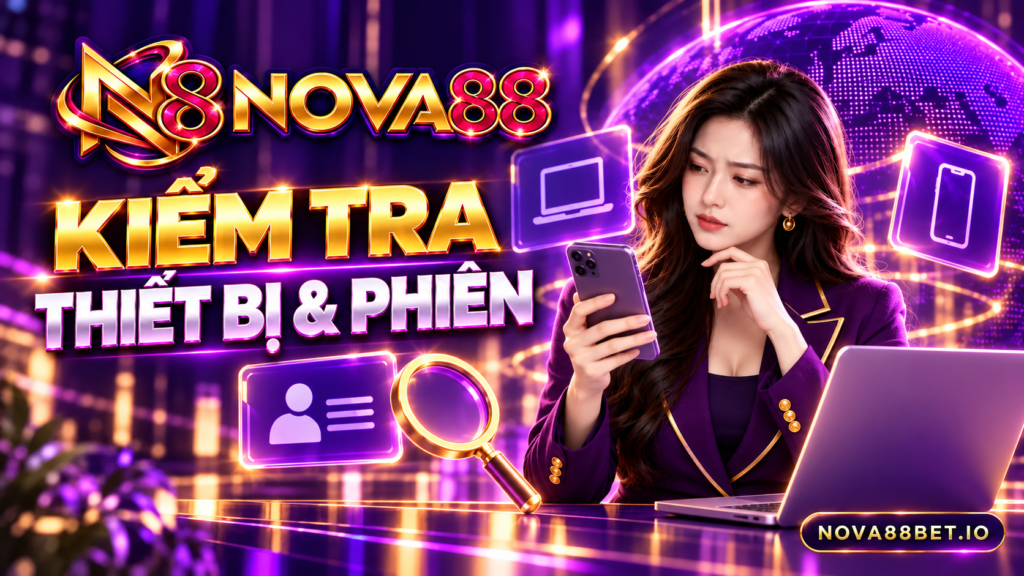 Minh họa rà soát thiết bị và phiên truy cập khi bảo mật tài khoản Nova88
